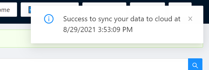 sync success